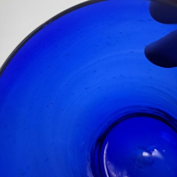 Hand Blown Mexican Cobalt Blue Tumblers Drinking Glasses - Picture 6 of 11